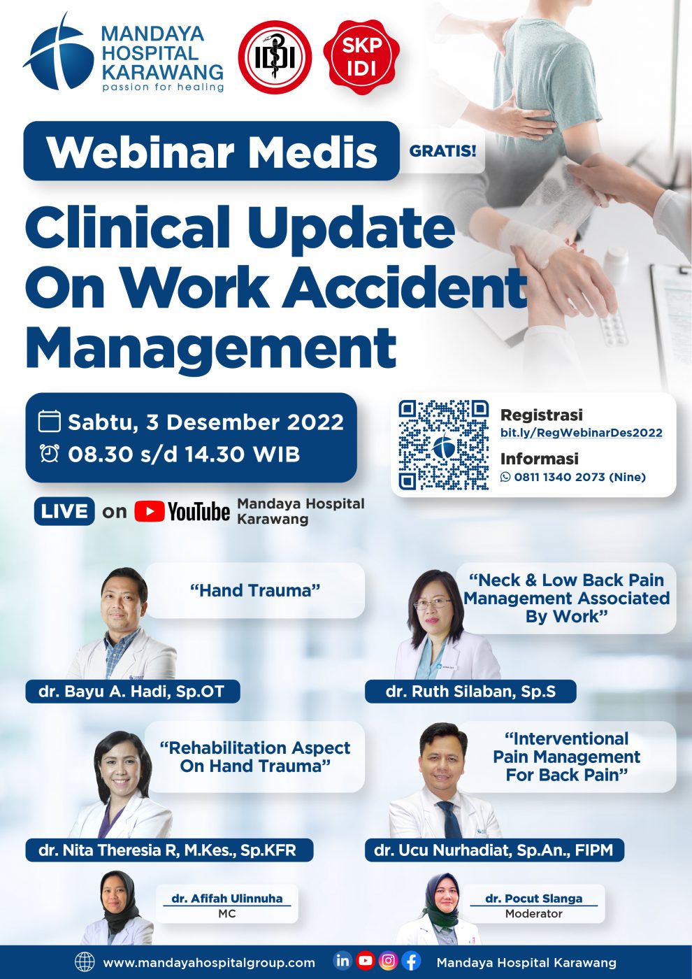 Webinar Medis : “Clinical Update On Work Accident Management”