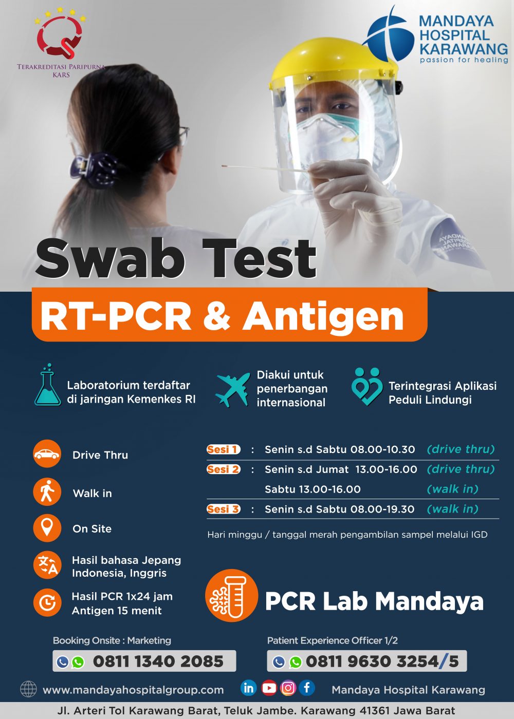 Swab Test RT-PCR & Antigen