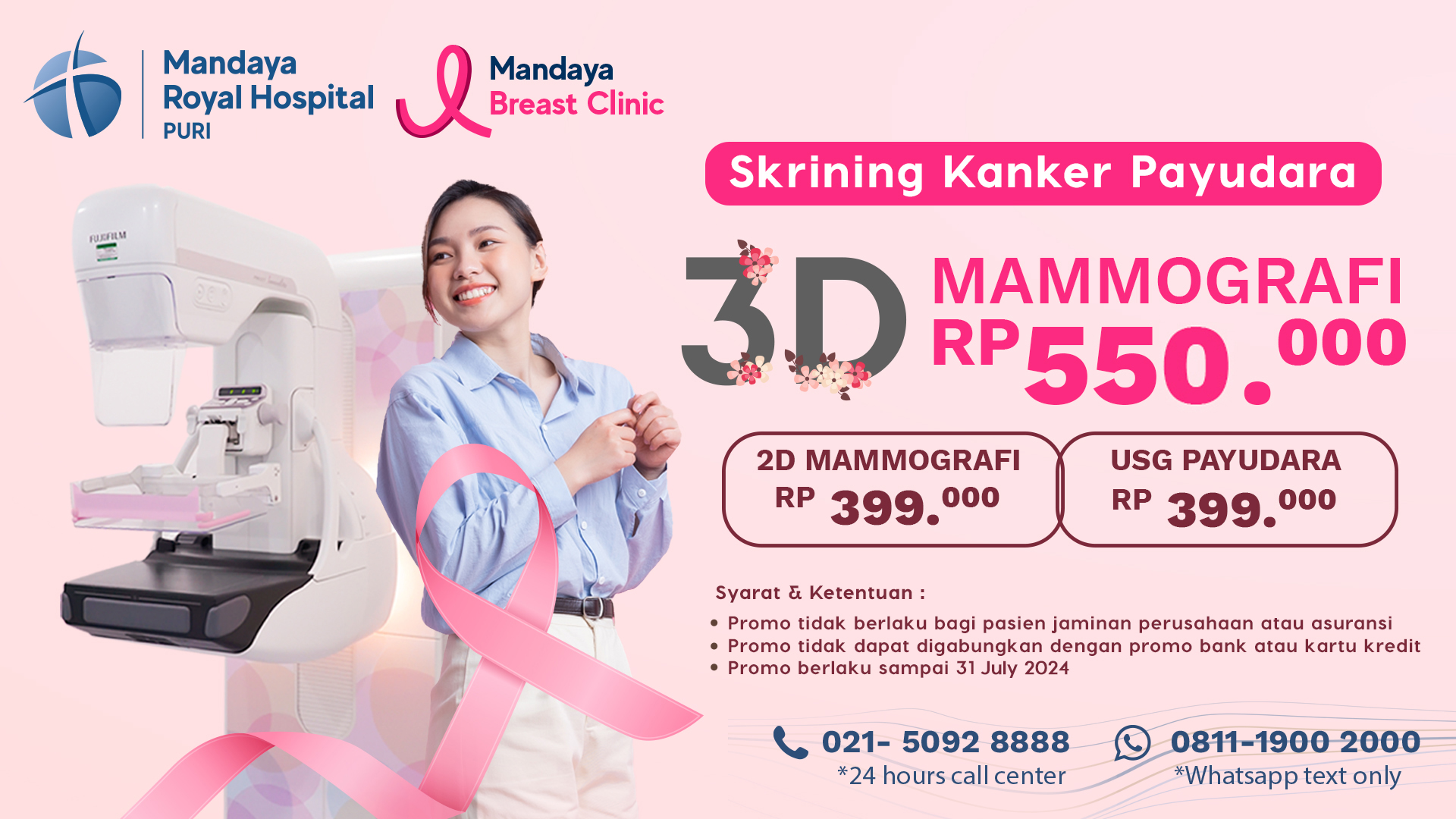 Paket Harga Mammografi 2024 di Mandaya Royal Hospital Puri