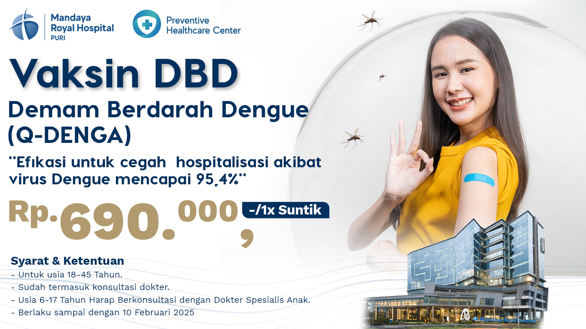 Harga Vaksin Demam Berdarah Dengue (DBD) 2025 – Mandaya Royal Hospital Puri