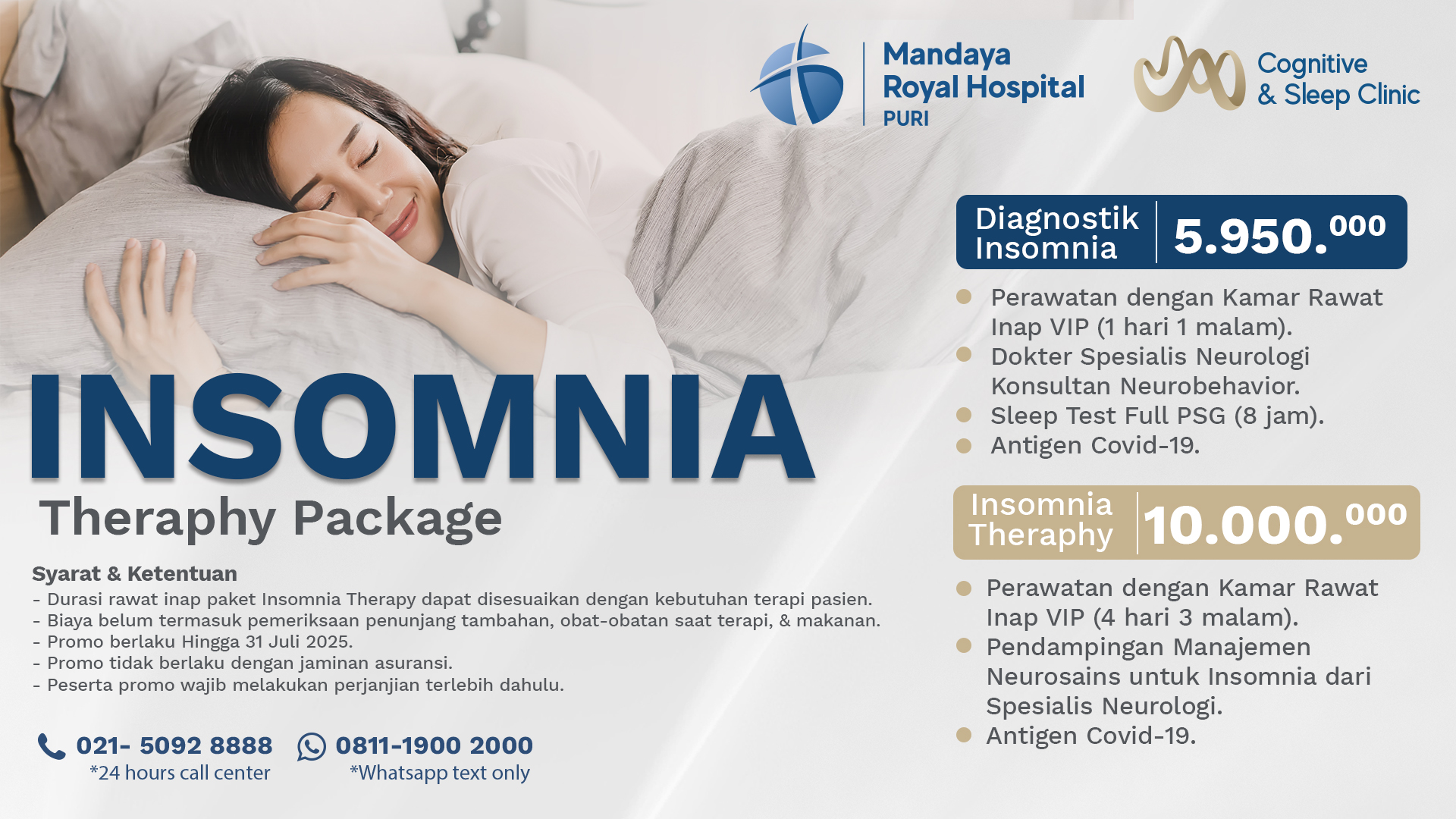 Harga Paket Terapi Insomnia 2025 – Mandaya Royal Hospital Puri