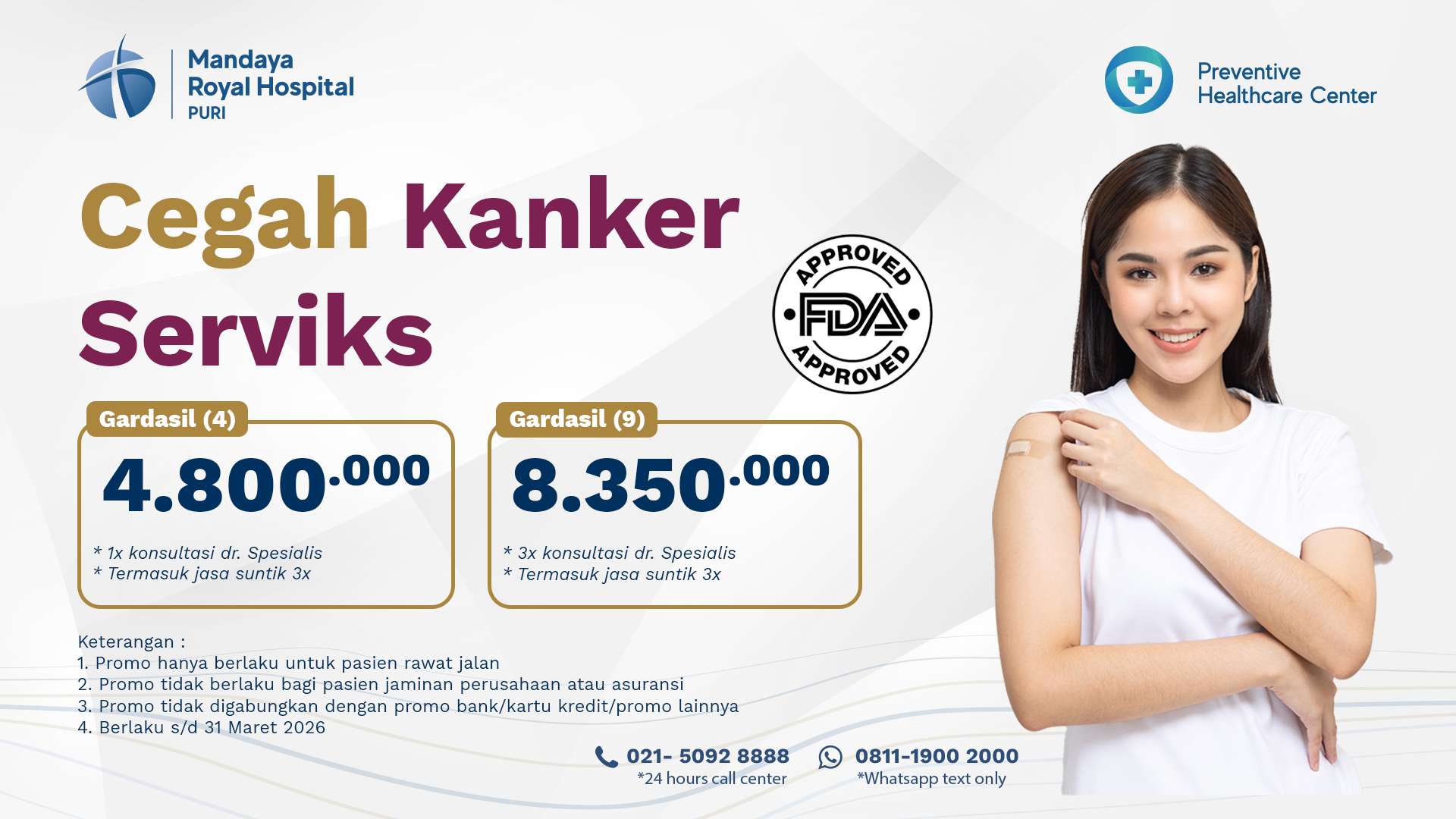 Harga Paket Vaksin Kanker Serviks 2026