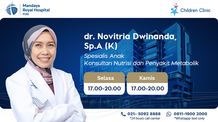 Dokter Spesialis Penyakit Langka pada Anak, dr. Novitria, Sp.A (K) di RS Mandaya Royal Puri