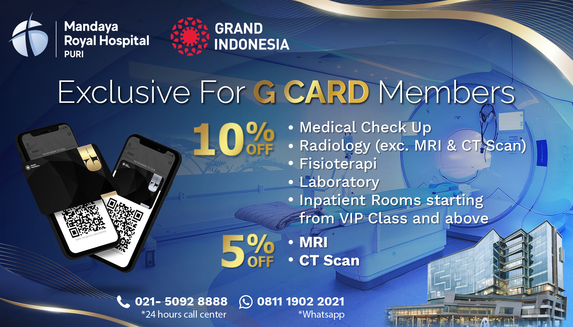 Promo Diskon untuk Pemegang G Card Grand Indonesia 2025 – Mandaya Royal Hospital Puri