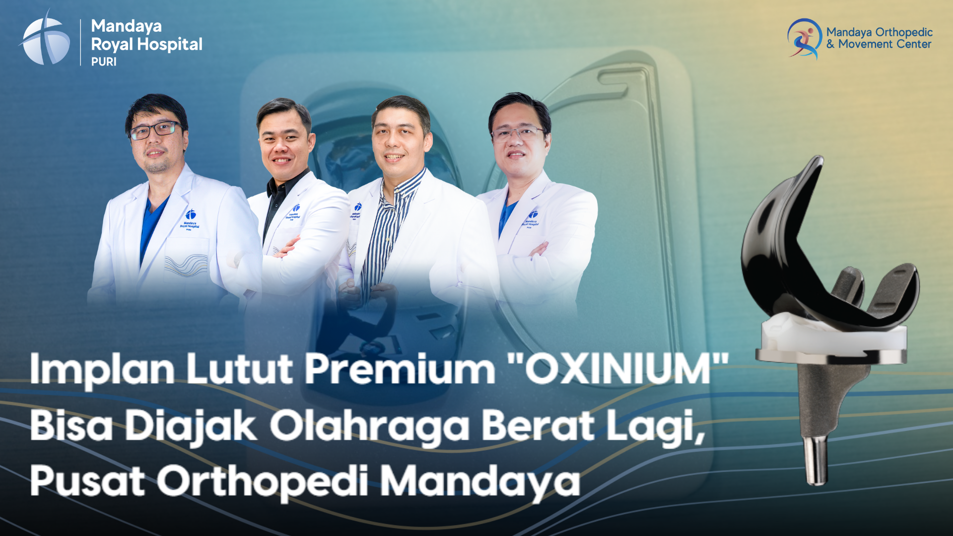 Premium Knee Implant “OXINIUM” Enables Return to High-Impact Sports – Mandaya Orthopedic Center
