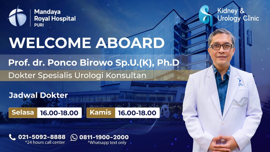 Pusat Batu Ginjal RS Mandaya Royal Puri Dipimpin Langsung Prof Ponco Birowo