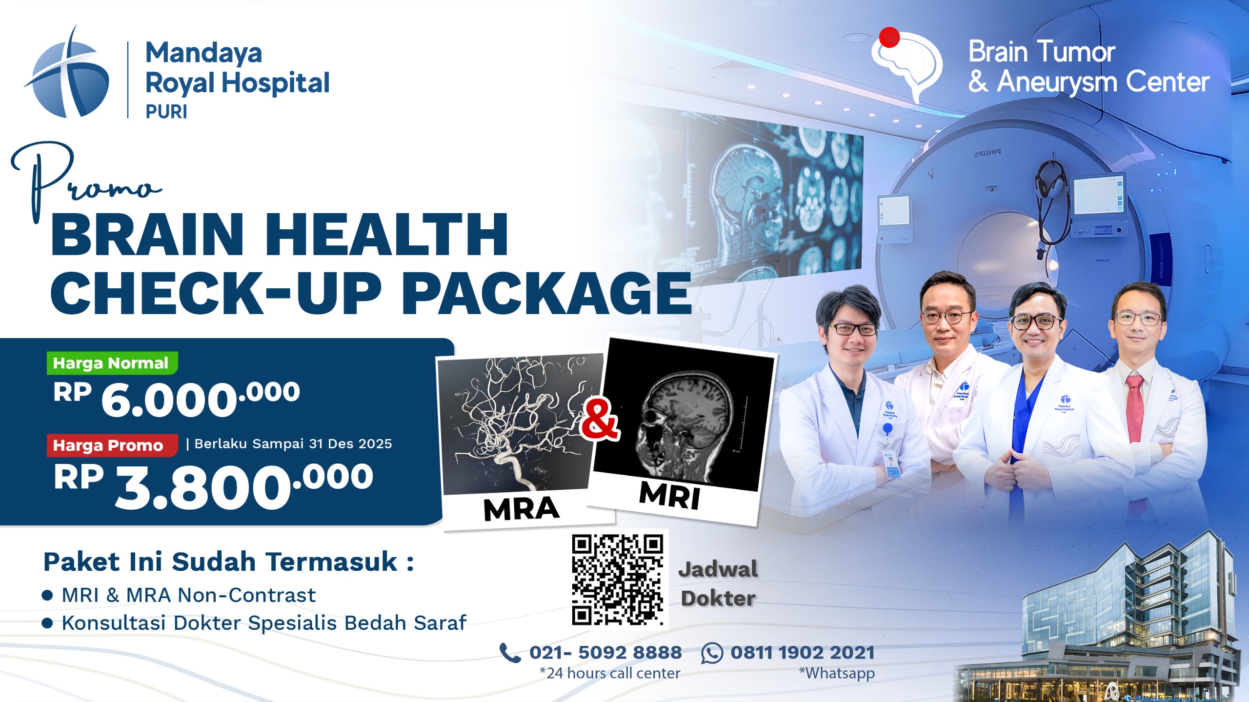 Mandaya Royal Hospital Puri Brain MRI Package 2025