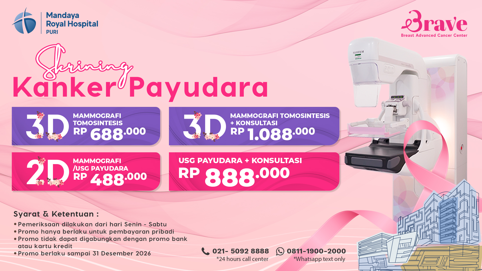 Paket Harga Mammografi 2026 – Mandaya Royal Hospital Puri