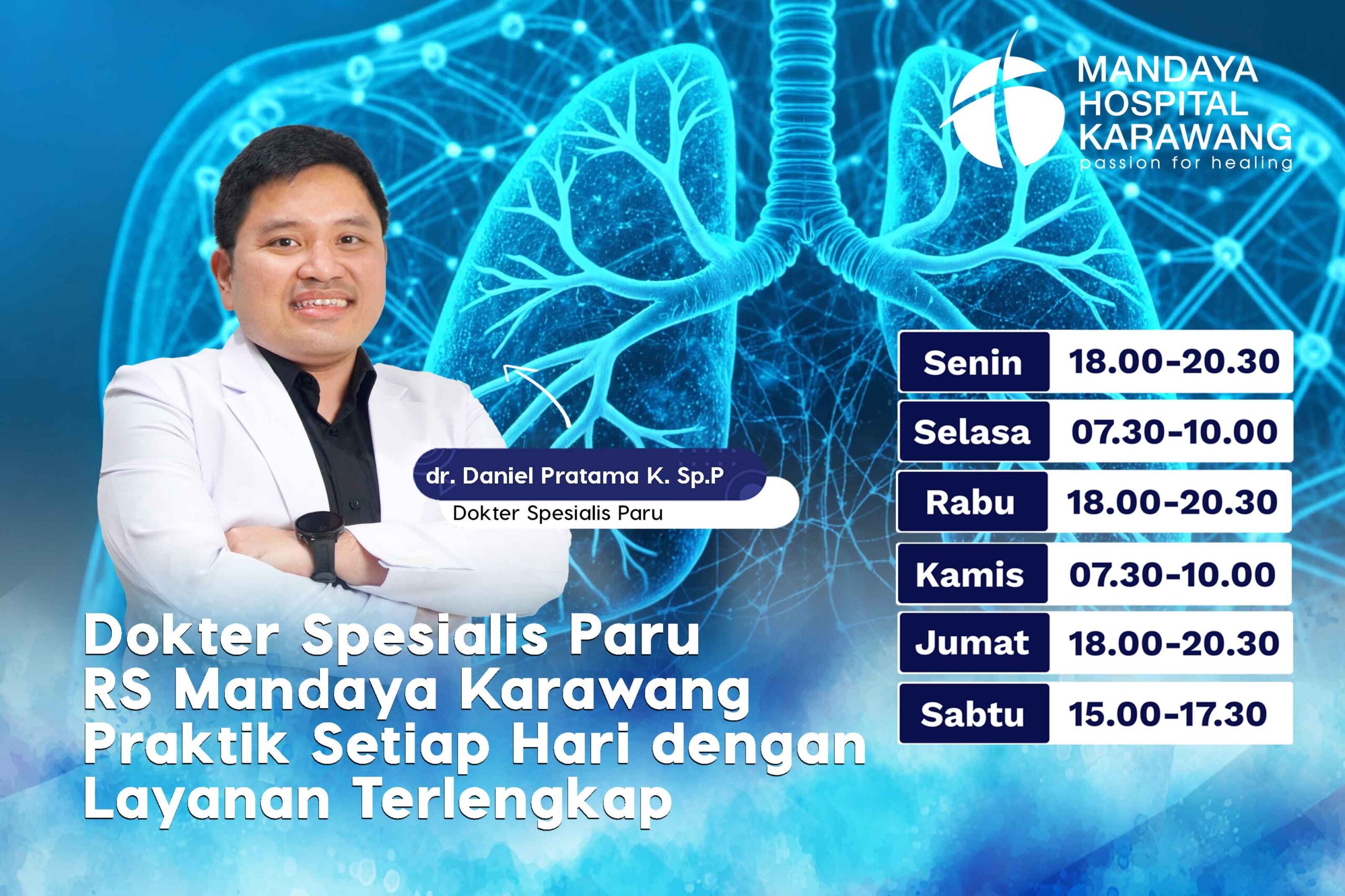 Dokter Spesialis Paru RS Mandaya Karawang Praktik Setiap Hari dengan Layanan Terlengkap