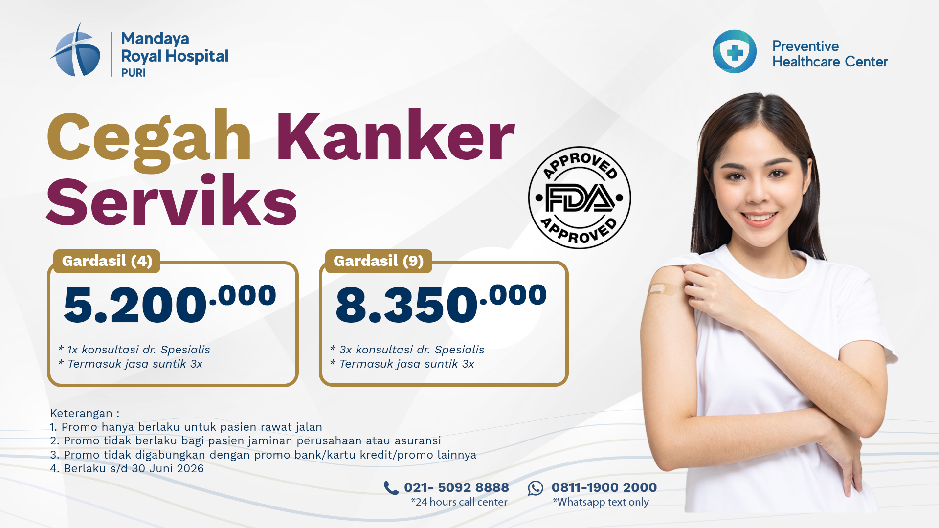 Harga Paket Vaksin HPV Gardasil 2026 – Mandaya Royal Hospital Puri