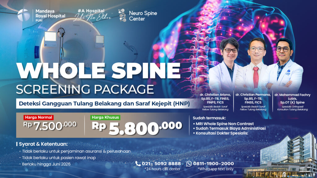 Paket Pemeriksaan MRI Tulang Belakang 2026 - Mandaya Royal Hospital Puri