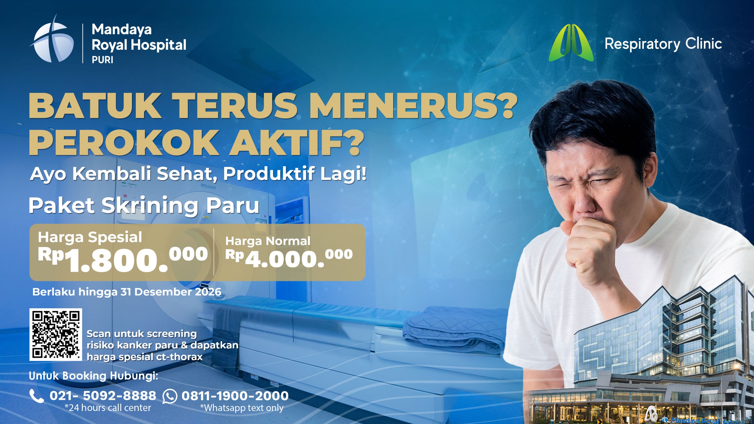 Paket Skrining Paru 2026 - Mandaya Royal Hospital Puri