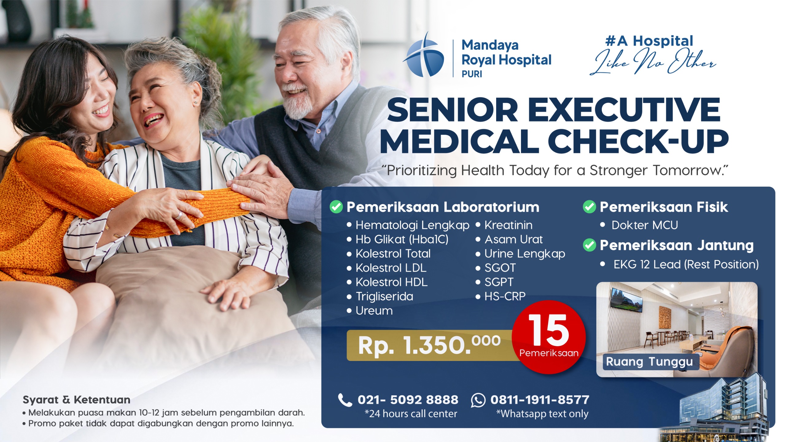 Paket Pemeriksaan Kesehatan (MCU) Lansia 2026 - Mandaya Royal Hospital Puri