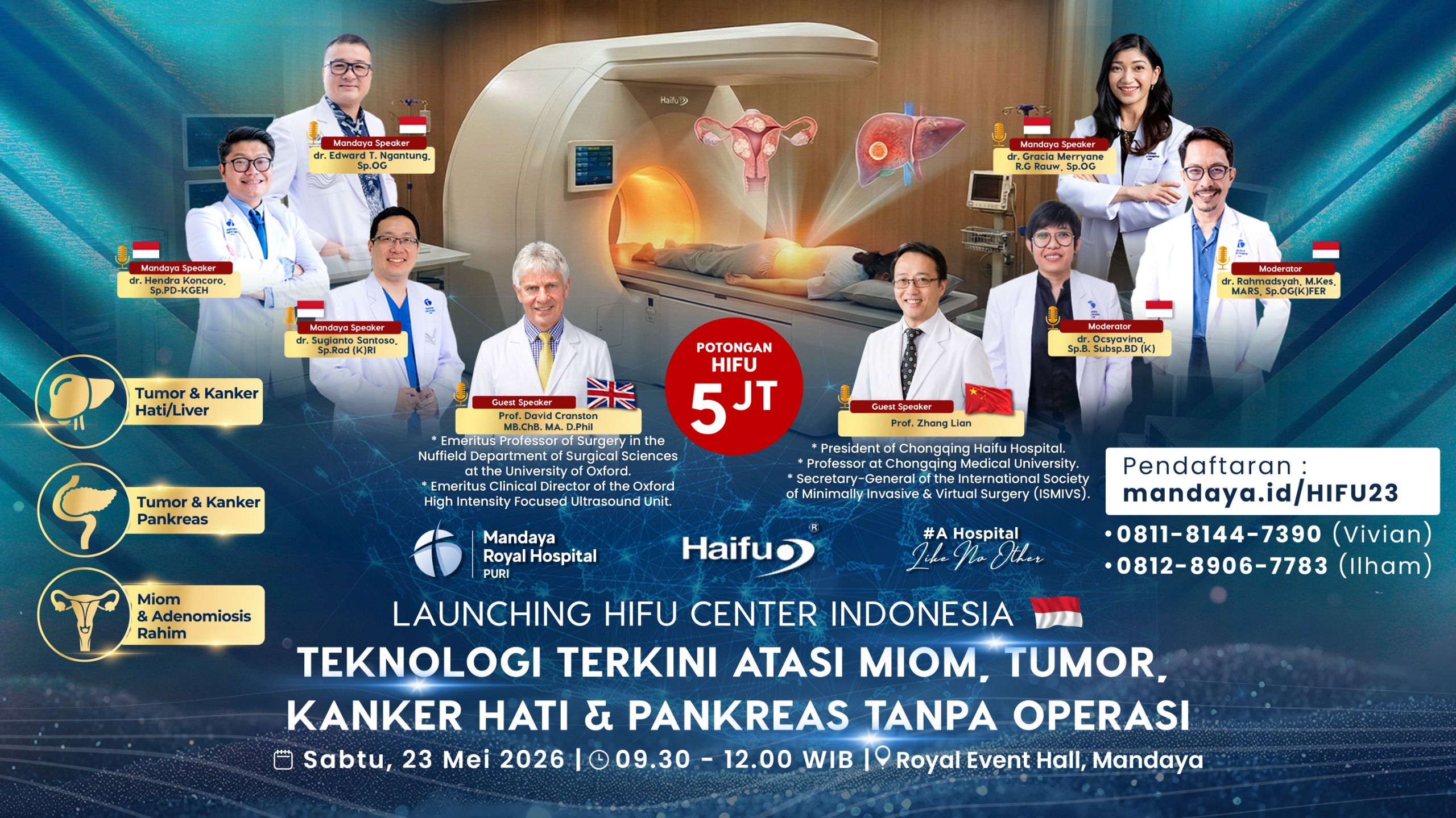 Peluncuran HIFU Center Indonesia di RS Mandaya Puri, Hadirkan Webinar tentang Penanganan Miom dan Kanker Hati Tanpa Operasi