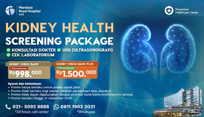 Harga Paket Pemeriksaan Ginjal 2026 – Mandaya Royal Hospital Puri