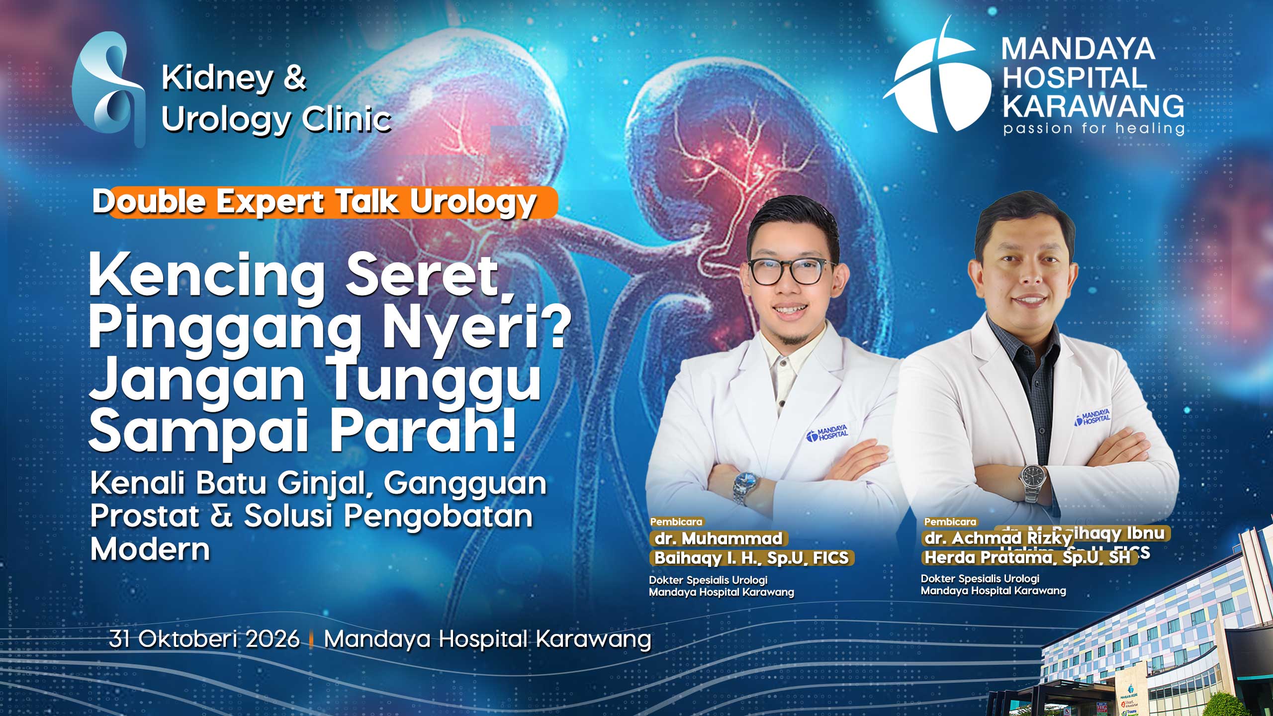 Seminar Awam Kenali Batu Ginjal Gangguan Prostat & Solusi Pengobatan Modern